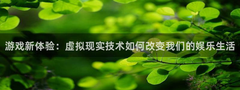 辉达娱乐娱乐是真的吗：游戏新体验：虚拟现实技术如何改变我们的