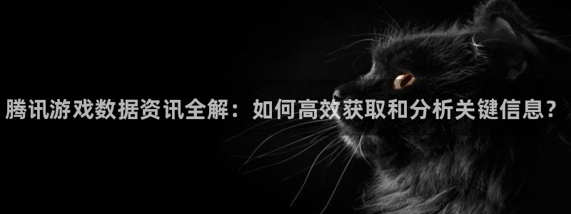 辉达娱乐注册账号：腾讯游戏数据资讯全解：如何高效获取和分析关